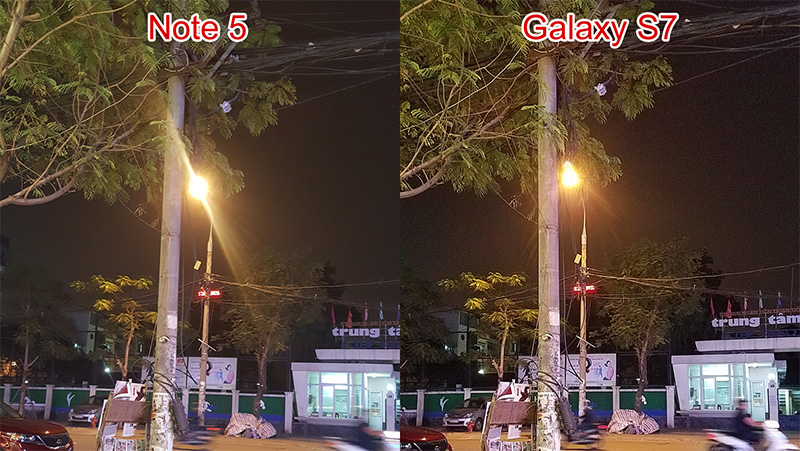 So sánh camera của Note 5 và S7 khi chụp trong điều kiện ánh sáng yếu
