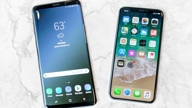 S9 samsung vs iPhone X 8